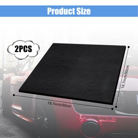 NQEUEPN 2pcs 19.7'' Oil Drain Splash Pad, Square No-Splatter Pad Reliable Anti Splash Oil Mat Fits for Most Oil Drains Oil Drain Pan Splash Pad for Car Changing Oil Transmission Drain Pan(Black)
