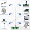 MEXERRIS Microfiber Mops for Hardwood Laminate Tile Floor Cleaning: Stainless