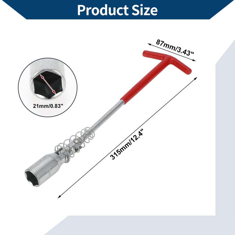 Hihaha T-Handle Spark Plug Socket Wrench Spanner Socket Remover for