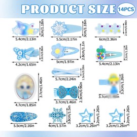 Haarspangen Mädchen, Schmetterling Haarklammer, 14 Stück Haarschmuck Set Schneeflocken WindmüHle Blumen Kinderschmuck MäDchen über 3 Jahre Kinder Weihnachten Geschenke Schöne Kreative Haar Accessoires