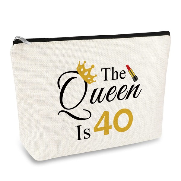 40th Birthday Gifts for Women Cosmetic Bag Wife Friend Sister Colleague Coworker Aunt 40th Birthday Gifts 40 Year Old Party Supplies Decorations for Her Makeup Bag 1992 Birthday Gift Travel Pouch