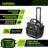 AWP Rolling Tool Bag Durable Tool Tote Water-Resistant Organizer for