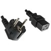 DINIC Power Cable CEE 7/7 Earthing Contact Plug to C19
