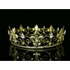 Men's Full King's Crown for Theather Prom Party - Clear
