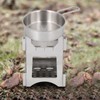 Portable Stainless Steel Folding Wood Burning Stove Mini Cooker for