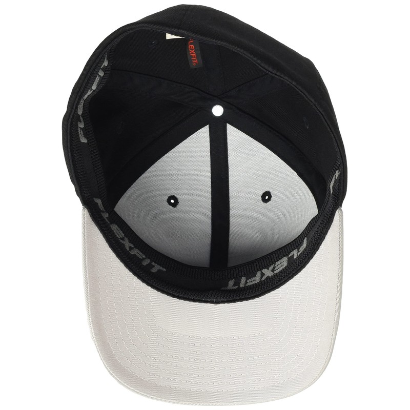 Flex fit Wooly Combed 2-Tone Cap, Blk/Silver, L-XL