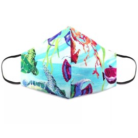 Mia Jewel Shop Fabric Face Mask Cotton Reusable Washable Adult Handmade in US- Sea Life Animals