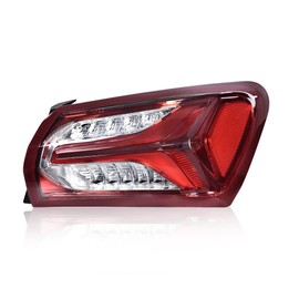 G-PLUS LED Tail Light Lamp Compatible with Chevy Malibu 2019-2022 Passenger Rear Lamps Tail Lights Red Clear lens Chrome Houning 84595943 Luces Traseras Rear Brake Lamps Assembly Faros Traseros