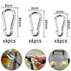 wonkeken Set of 18 Carabiners, Three Sizes of Stainless Steel