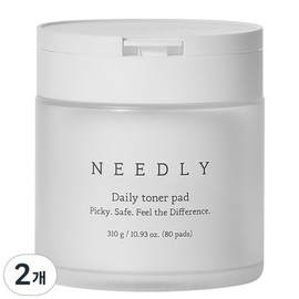 Needly Daily Toner Pad 280g, 80 sheets, 2 pcs / 니들리 데일리 토너 패드 280g, 80매입, 2개