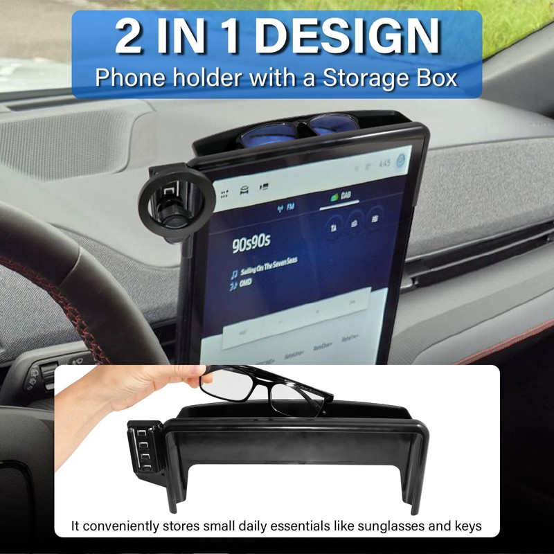 Car Phone Holder for 2021-2026 Ford Mustang Mach-E Accessories 15.5