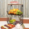 Mefirt Fruit Bowl, Stackable Wall Mounted Fruit Basket of Smooth
