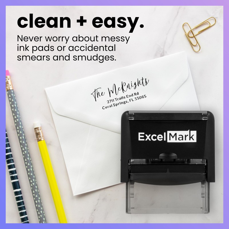 Custom Return Address Stamp – Self Inking Rubber Stamp –