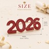 LOGOFUN 2026 Rhinestone Graduation Brooch Pin, Red