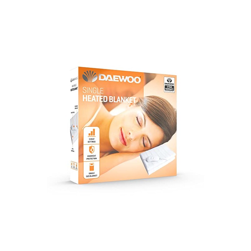 Daewoo Daewoo Electric Blanket With 3 Heat Settings, Over Heat