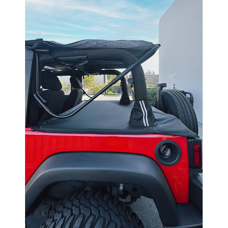 JOYTUTUS Tonneau Cover for Wrangler JK 2 Doors, Cargo Trunk