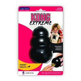 KONG Extreme Dog Pet Toy Dental Chew (2 Pack), Large, Large - 2 Pack, Black, Model:K1-2