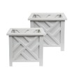 Trenton Gifts Chippendale White Planter Box Set of 2 -