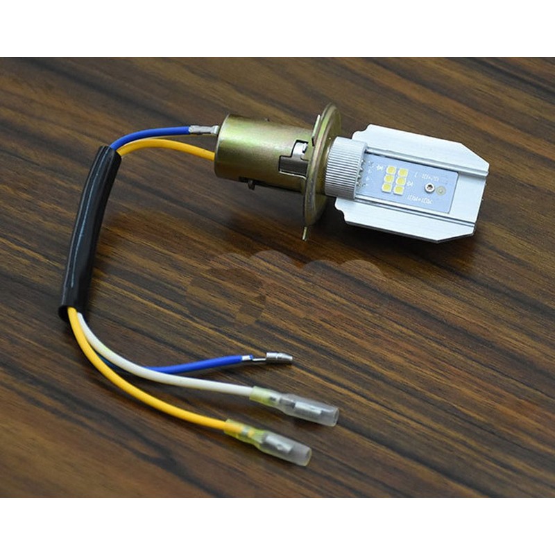 2x BA20D H6M Socket Base Holder 3 Cable Adapter for