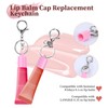 Hoohnnaa 4Pcs Lip Gloss Holder Keychain Cap for Summer Fridays,