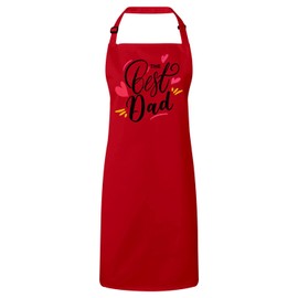 Fabulous Premium-Küchenschürze Rot Der beste Papa Kalligraphie Herz Vatertag