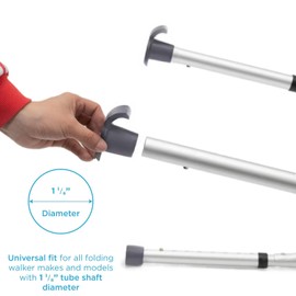 Tennis Balls for Walkers Pre Cut, Walker Skis Glides for Folding Walkers - 4 Pack