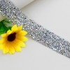 1Yard*2cm Rhinestone Stone Beaded Trim Sparkling Crystal Rhinestone Hotfix Applique