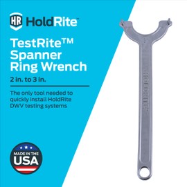 Holdrite TestRite Spanner Ring Wrench, DWV Testing Tool, 2 to 3 Inch Pipe Size, TRT2-3