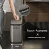 Stainless Steel Dog Proof Bathroom Trash Can with Press Top