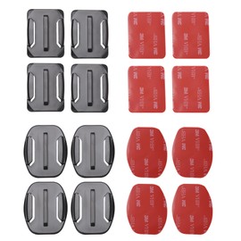 Aketek 4pcs Curved+4pcs Flat Adhesive Mounts Sticky for GoPro Hero Cameras