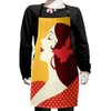Ambesonne Spanish Apron, Flamenco Woman in Retro Polka Dot Dress