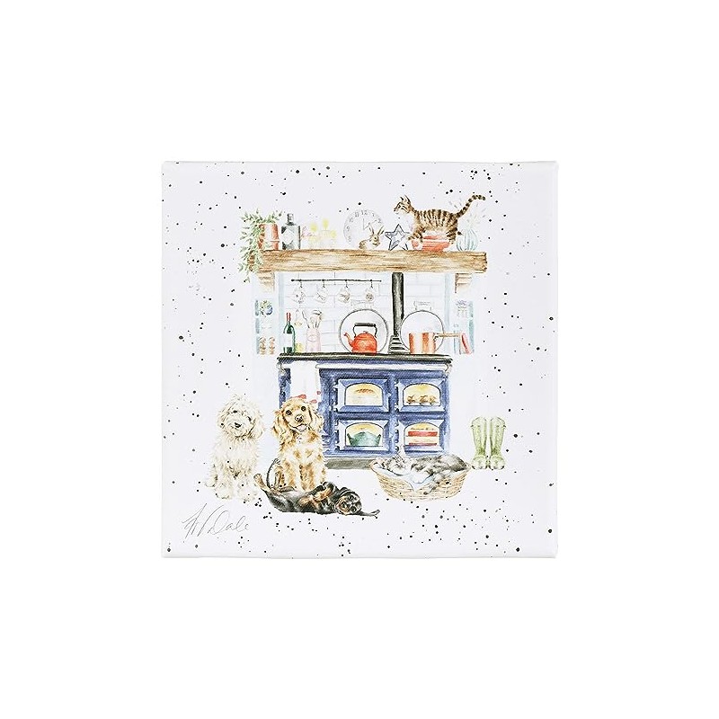 Wrendale Designs Country Kitchen Canvas dogs and cats 20CM