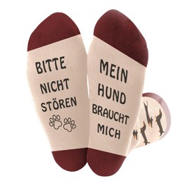 Dachshund Gifts for Dog Owners, Dog Mum Gift for Dog Owners, Dog Lovers, Birthday Gift, Women, Christmas, Mother's Day Gifts, Mum, Grandma, Sister, Aunt, Funny Dachshund Socks, brown