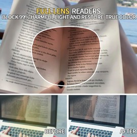 RLOZRN UV400 Reading Sunglasses for Men & Women - Lightweight Half-frame Sun Readers for Outdoor, Non-Slip Silicone Nose Pads, Full Lens, Unisex, +2.0 Magnification