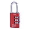 IFAM Col Combi Combination Padlock, 20 mm, Colour Red, Maximum