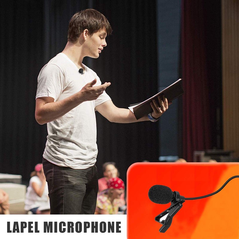 Sujeetec Lavalier Microphone Lapel Microphone Compatible with Wireless Transmitter -