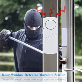 4 Pack Door Alarms for Home Security, Window Door Alarms, Window Alarm Sensors, Door Alarms for Kids Safety,DIY Protection Burglar Bell Alarm for Home,Office