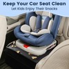 Car Seat Protector, Featuring Latch-Compatible Design with Waterproof Anti-Spill and