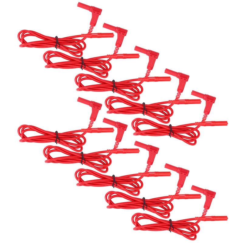 10 Sets Multimeter Test Line 4mm Male to Male Leads
