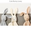 insular Bunny Lovey Blanket for Boys and Girls, Organic Cotton