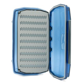 UMPQUA UPG Silicone WP Essential Large Fly Box - Lightweight Versatile Large-Sized Waterproof Dustproof Quick-Loading Fly Storage Case - Fly Fishing Tackle Organizer - Blue
