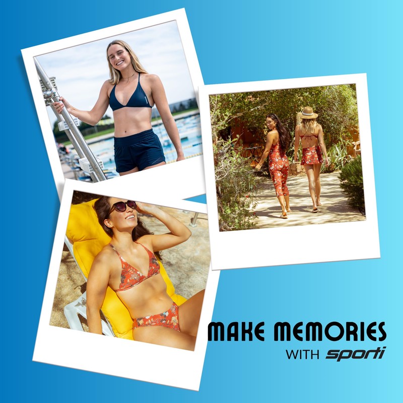 Sporti Active Tie Back Bikini Top - Black - X-Large