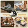 ODSD 2 Burner Camping Stove with Windshield, 20000 BTU Propane