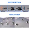 Glarks 126Pcs 304 Stainless Steel M3 M4 M5 M6 M8