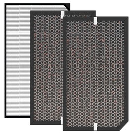 ZECARFA 5000/5500 Replacement Filters Compatible with 5000/5500 Air Purifi-ers, 1 High Efficiency,2 Carbon Filter Sets