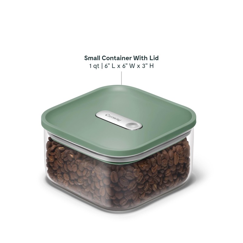 Caraway 1qt Glass Airtight Food Storage Container with Lid –