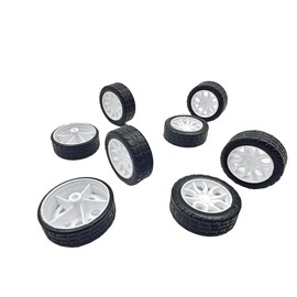 8PCS Toy Car Wheels 30mm Rubber Tire for Remote Control Car RC Car DIY Model Accerssories(2X30MM)
