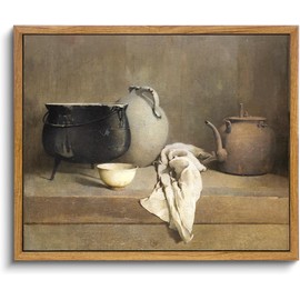 KBKBART Framed Vintage Wall Art, Farmhouse Kitchen Wall Art Prints Country Wall Decor, Vintage Rustic Kitchen Sign Canvas Painting, Kitchen Decor Canvas Wall Art for Dining Room, Bedroom, Living Room, Gallery, Vintage Wall Decor(9"x11")