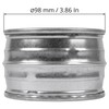 4" Inch Galvanized Metal Vent Duct Connector - Round Extension