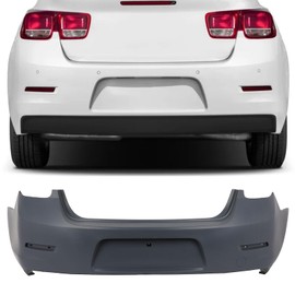 FINDAUTO Plastic Front Bumper Cover Compatible for 2013-2015 for Chevy Malibu Plastic Front Bumper Cover without Senor Holes 22827126OE